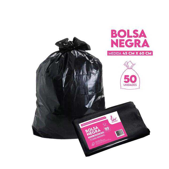 BOLSA RESIDUOS LIV NEGRA  - 45x60 CM / 50 U.