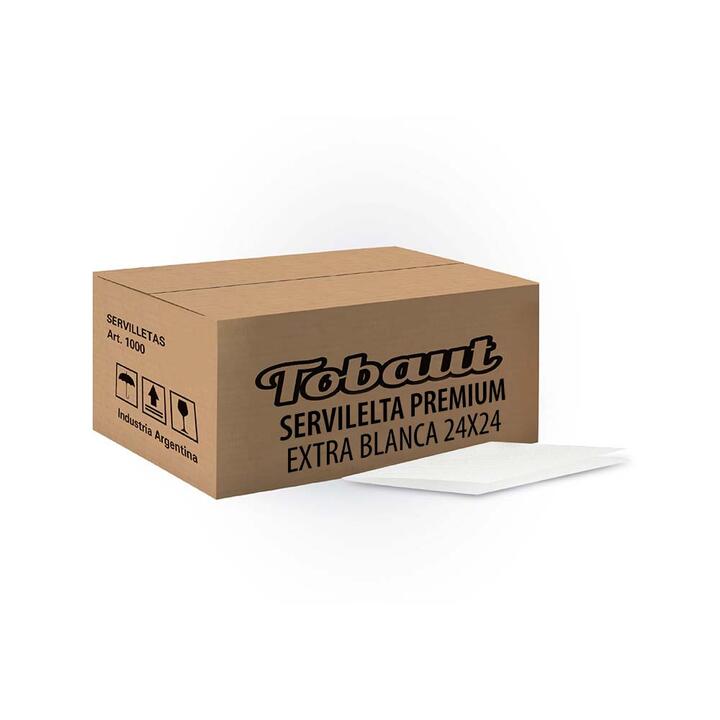 SERVILLETAS 24X24 CM - 1200 USOS - EXTRABLANCO