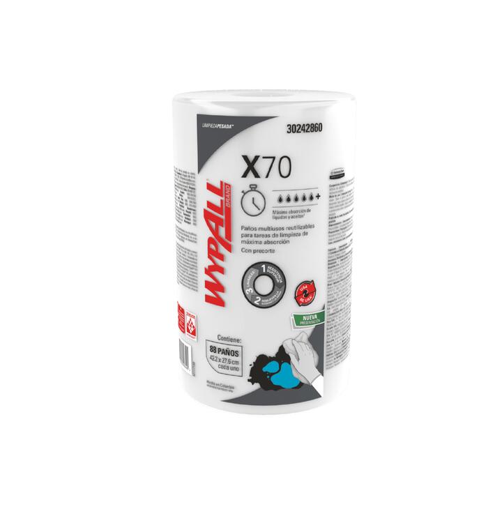 ROLLO DE PAÑOS WYPALL X70 PLUS - 88 PAÑOS